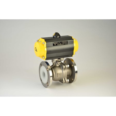Chicago Valves And Controls Actuated 1-1/2", 2 Piece SS Class 150 Flanged Ball Valve, SR P8266R015SR60